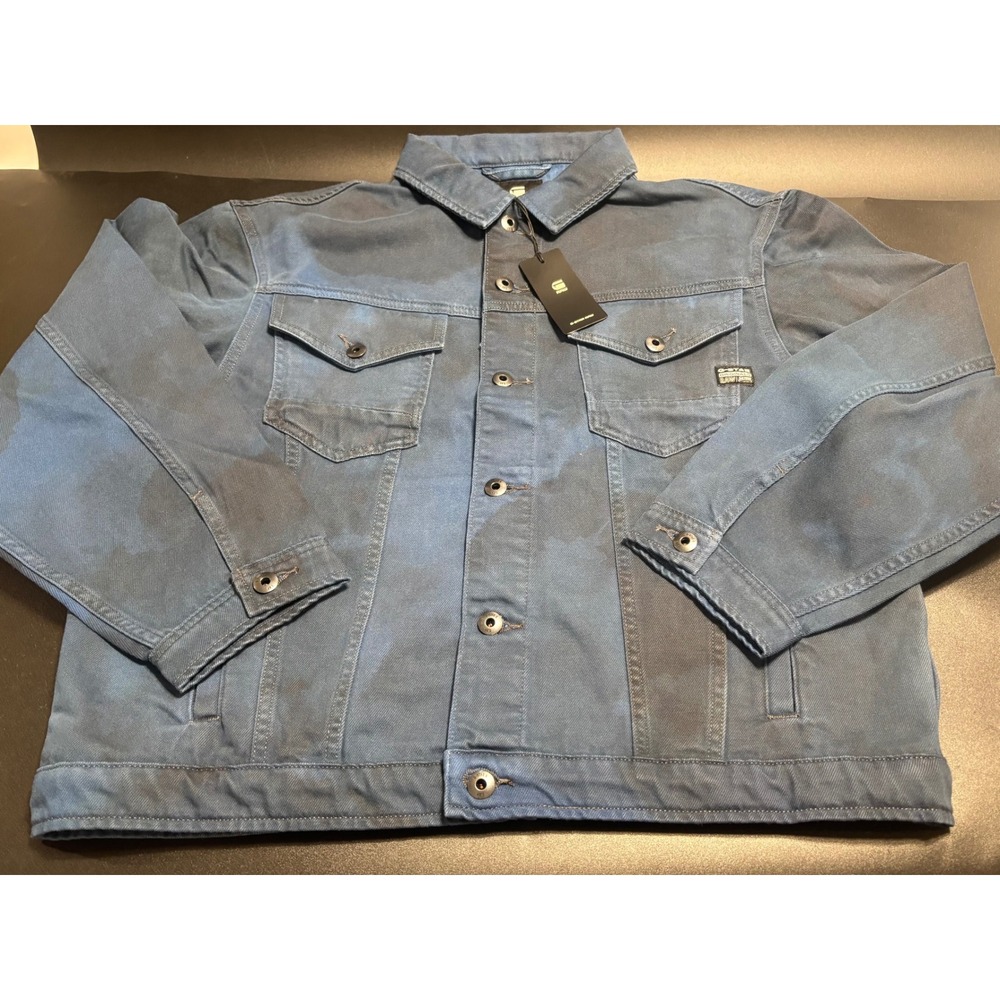 G Star Raw Women's Oversized Denim Jacket Sea Blue Vintage Wash Size‎ XL